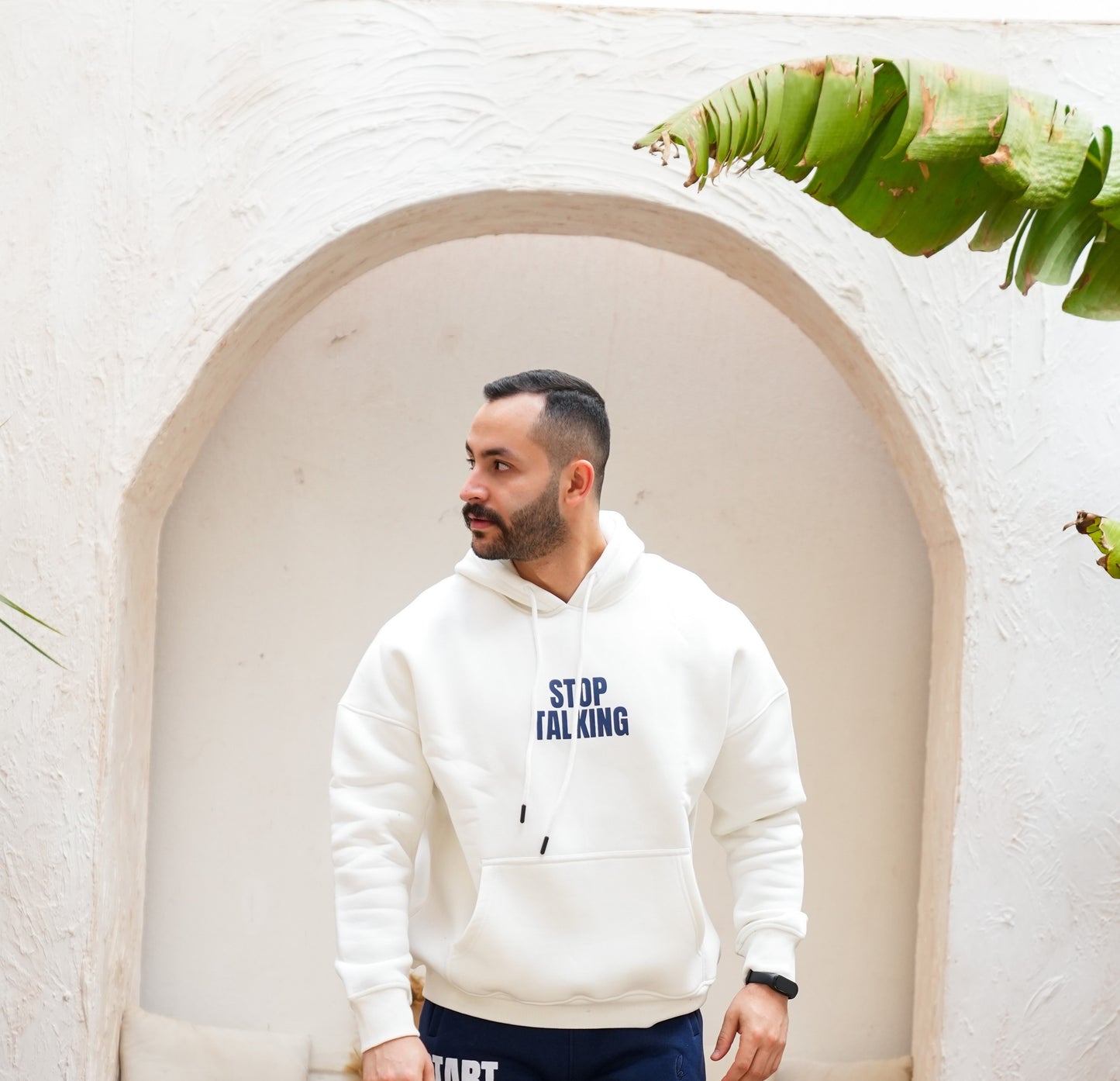 Start Doing Navy-Offwhite Hoodie